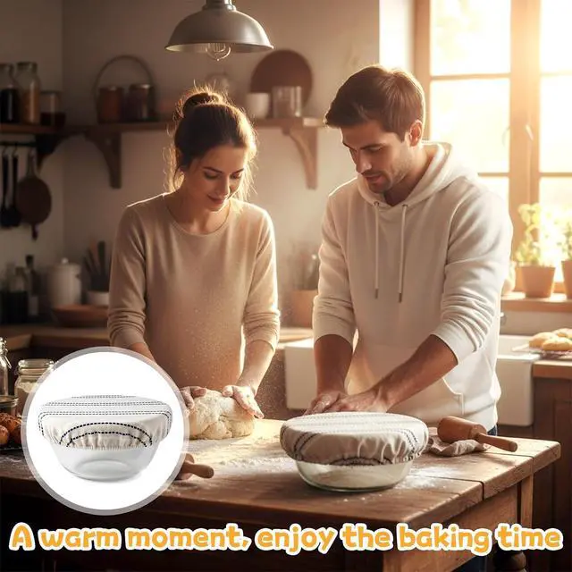 Alt view image 4 of 7 - 3 Pcs Reusable Bowl Covers for Bread Proofing, 3 Sizes 9/10/13 Inches Sourdough Bread Proofing Cover Sourdough Bowl Covers Food Storage Baking Supplies for Home Bakers