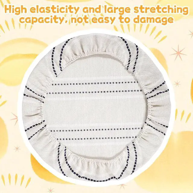 Alt view image 3 of 7 - 3 Pcs Reusable Bowl Covers for Bread Proofing, 3 Sizes 9/10/13 Inches Sourdough Bread Proofing Cover Sourdough Bowl Covers Food Storage Baking Supplies for Home Bakers