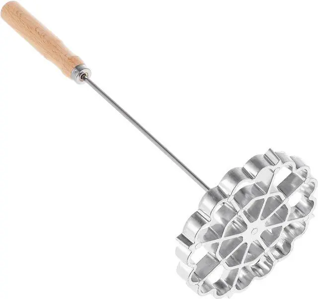 Main image of Gatuida Kitchen Frying Snack Spoon Non-Stick Home Frying Handle Spoon with Wooden Handle 12.40 X 4.72 X 4.72 in Lightweight Cooking for Pancake Potato Pancake Home and Restaurant Use