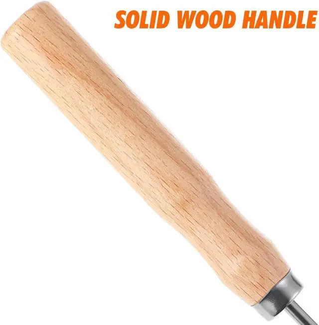 Alt view image 6 of 7 - Gatuida Kitchen Frying Snack Spoon Non-Stick Home Frying Handle Spoon with Wooden Handle 12.40 X 4.72 X 4.72 in Lightweight Cooking for Pancake Potato Pancake Home and Restaurant Use