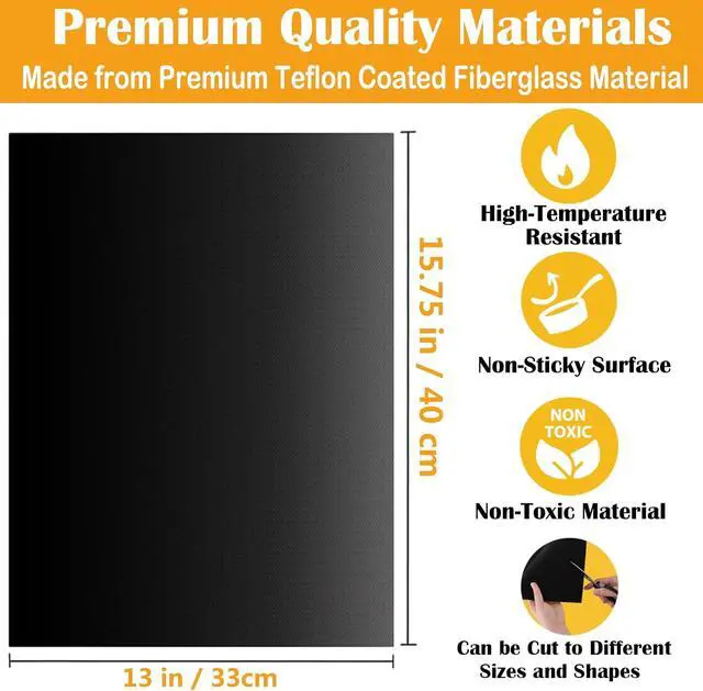 Alt view image 2 of 7 - Dailyart Grill Mats for Outdoor Grill, Grill Mat Non Stick Set of 5