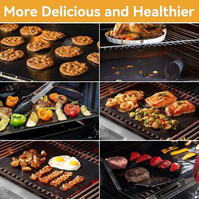 Alt view image 7 of 7 - Dailyart Grill Mats for Outdoor Grill, Grill Mat Non Stick Set of 5