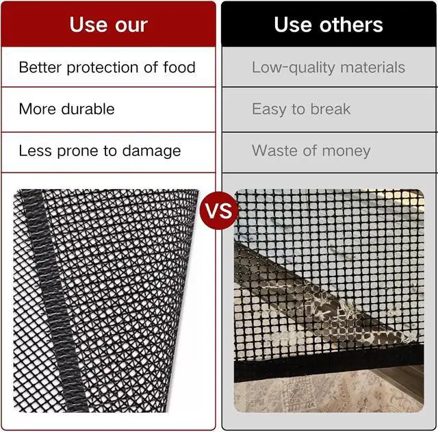 Alt view image 5 of 7 - 3 Pack Grill Mesh Mat Outdoor Grill, Heavy Duty and Non Stick BBQ Grilling Mats & Baking Mats, Resuable and Easy to Clean, Works on Gas Charcoal and Electric BBQ (15.7 x 13 Inch x 3 pcs)