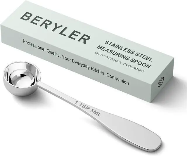 Main image of 1PCS 1TSP(5ML) Measuring Spoon, 18/8(304) Stainless Steel Tablespoon