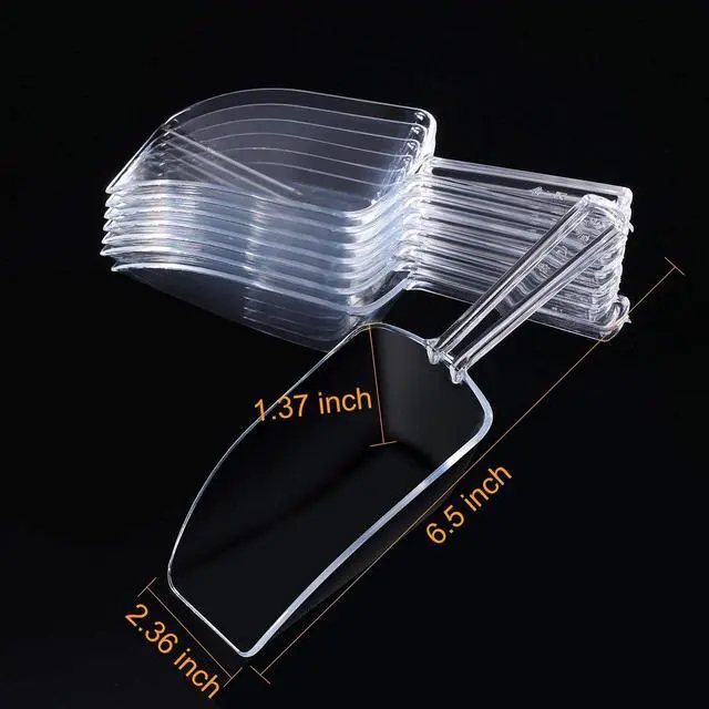 Alt view image 2 of 7 - HESTYA 8 Pcs 8 Pcs Clear Plastic Scoop for Food Popcorn Candy, 6.7 Inch