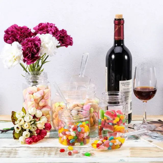 Alt view image 5 of 7 - HESTYA 8 Pcs 8 Pcs Clear Plastic Scoop for Food Popcorn Candy, 6.7 Inch