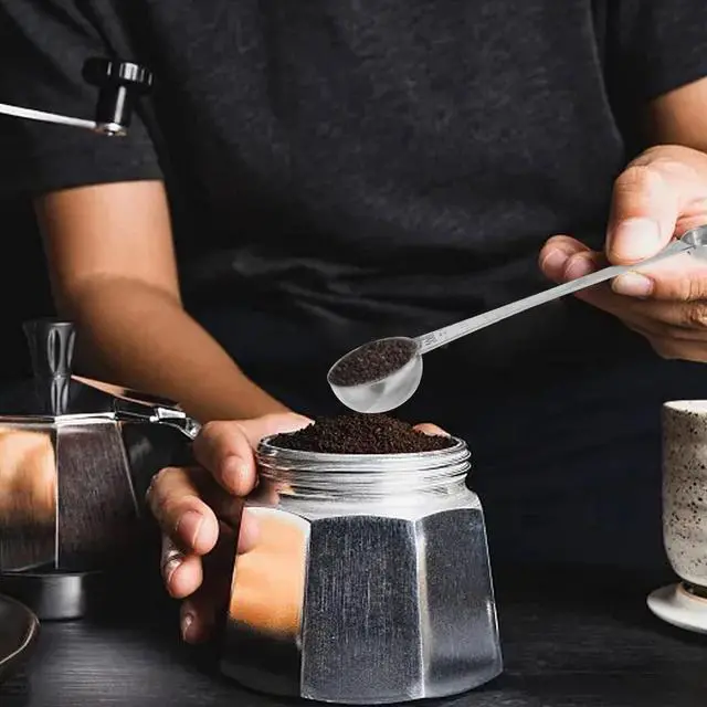 Alt view image 4 of 7 - Honbay 1PCS Stainless Steel Double Head Coffee Measuring Scoop Spoon 1 Tsp (5ml) & 1 Tbsp (15ml) Dual-Measure Long-Handle Spoon with Tick Mark for Tea Sugar for Coffee and Baking Precise Measurements