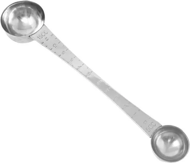 Main image of Honbay 1PCS Stainless Steel Double Head Coffee Measuring Scoop Spoon 1 Tsp (5ml) & 1 Tbsp (15ml) Dual-Measure Long-Handle Spoon with Tick Mark for Tea Sugar for Coffee and Baking Precise Measurements