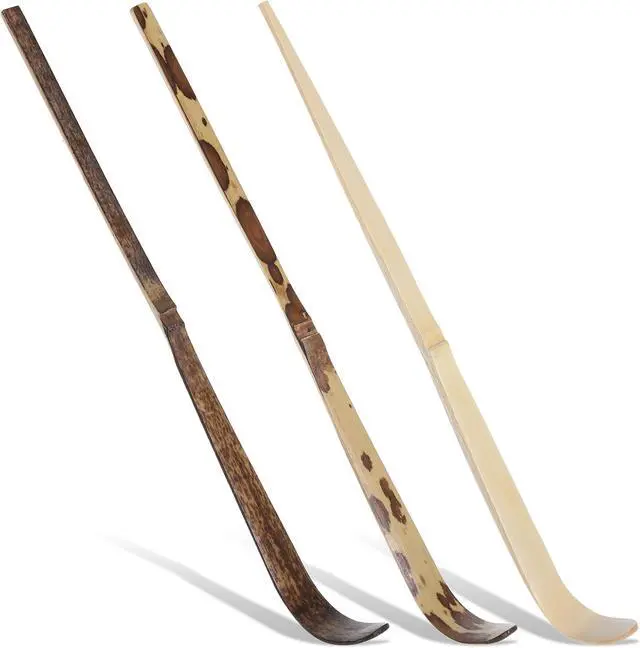 Main image of 3 Pcs Matcha Spoon, Bamboo Matcha Scoop Japanese Chashaku Hooked Tea Leaf Sticks Tea Whisk Scooping Spoon for Traditional Japanese-Tea-Ceremony Spices Condiments Coffee Powder