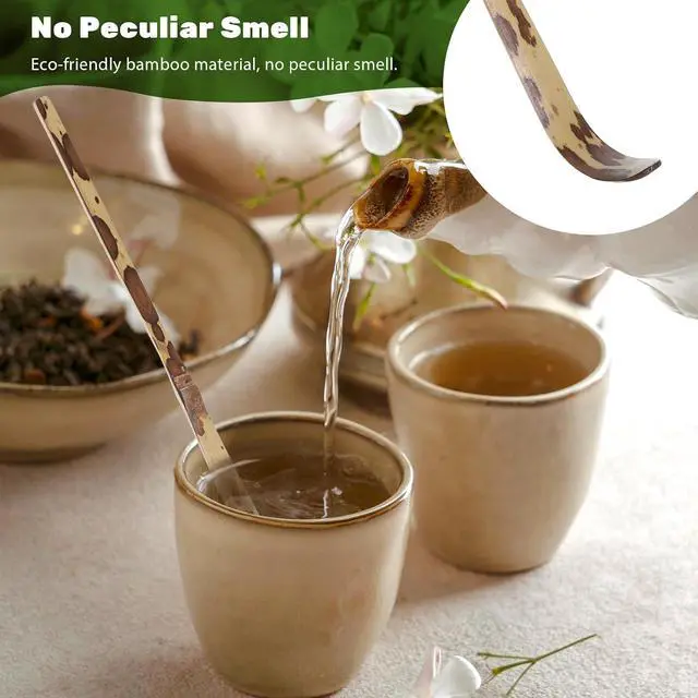 Alt view image 5 of 7 - 3 Pcs Matcha Spoon, Bamboo Matcha Scoop Japanese Chashaku Hooked Tea Leaf Sticks Tea Whisk Scooping Spoon for Traditional Japanese-Tea-Ceremony Spices Condiments Coffee Powder