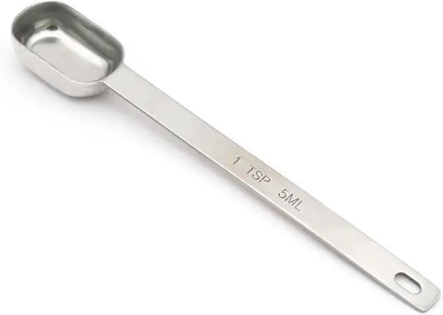 Main image of 1PCS 1TSP(5ML) Measuring Spoon, Stainless Steel Long Handle Teaspoons