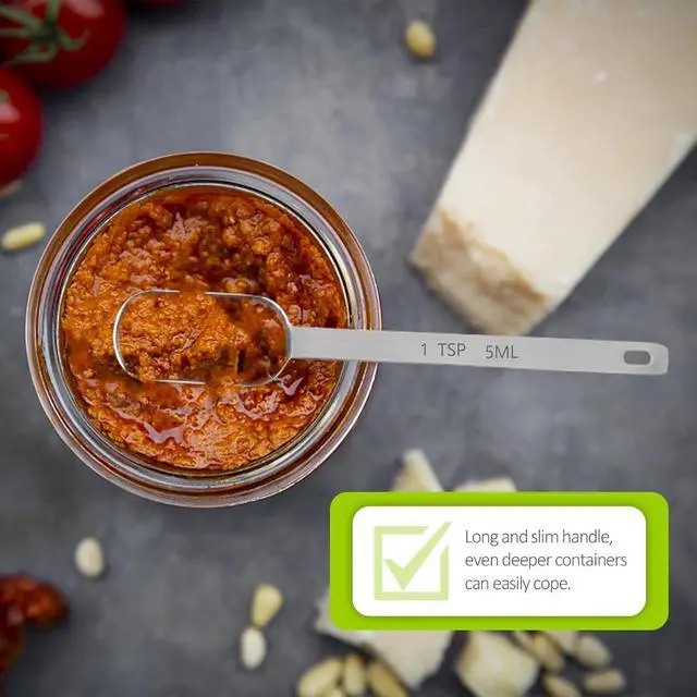 Alt view image 4 of 6 - 1PCS 1TSP(5ML) Measuring Spoon, Stainless Steel Long Handle Teaspoons