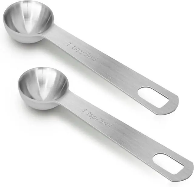 Main image of 2 PCS 1 Teaspoon(5 mL | 5 cc | 1 Tsp | 1/3 Tablespoon) Stainless Steel Single Measuring Spoon, Easy to Use and Easy to Wash Metal Measuring Spoons Kitchen Gadgets for Cooking & Baking