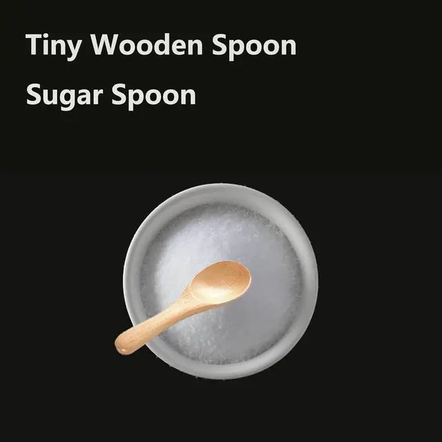 Alt view image 6 of 6 - 4 PCS Small Wooden Spoons, 3.9 Inch Tiny Spoons for Spices Jars, Handmade Mini Wood Condiment Spoon for Salt, Sugar, Honey, Pepper, Asanta Cute Wood Scoops for Canisters