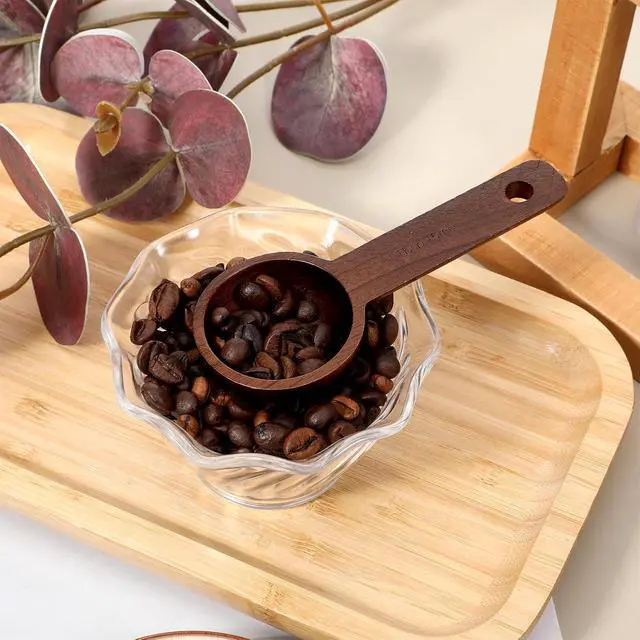 Alt view image 3 of 7 - 2 PCS Wooden Coffee Scoop, Wood Tablespoon Measuring Spoon Coffee Bean Scoop Wooden Ground Spoon Measuring Scoops for Ground Coffees Beans Sugar or Tea Home Kitchen Accessories (15ml)