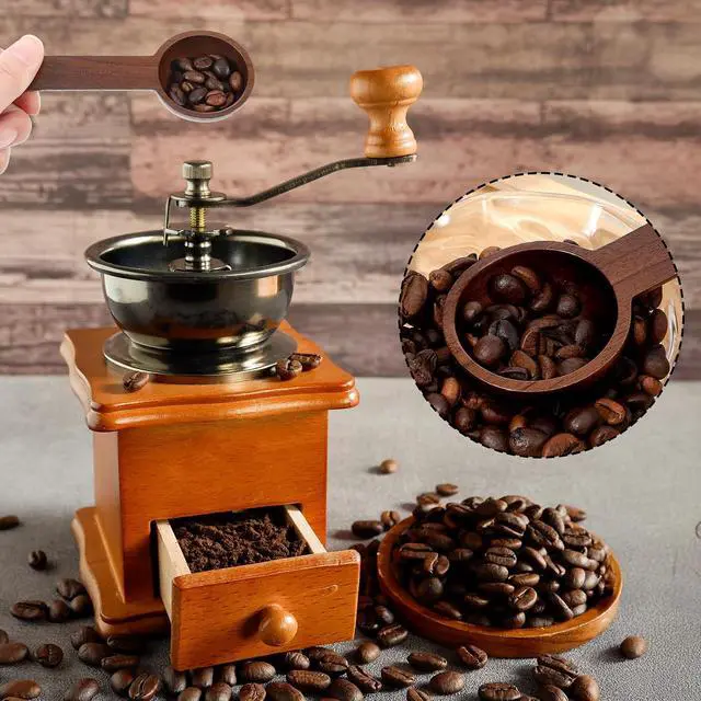 Alt view image 5 of 7 - 2 PCS Wooden Coffee Scoop, Wood Tablespoon Measuring Spoon Coffee Bean Scoop Wooden Ground Spoon Measuring Scoops for Ground Coffees Beans Sugar or Tea Home Kitchen Accessories (15ml)