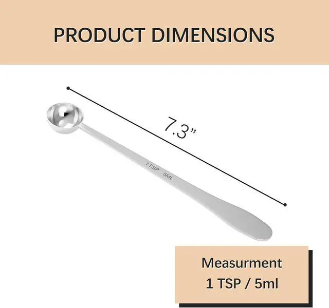 Alt view image 2 of 6 - 1PCS 1Teaspoon(1tsp, 1/3tbsp, 5ml) Extra-long Handle Measuring Spoon