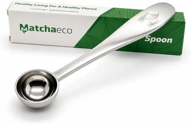 Main image of | 1g Matcha Tea/Coffee Scoop Measuring Spoon | Boxed Matcha Green Tea Powder 1g Scoop | 2.5ml Capacity 1/2 Teaspoon Size | Cutlery Kitchen Utensil Gift | Premium Stainless Steel |