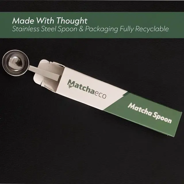Alt view image 3 of 7 - | 1g Matcha Tea/Coffee Scoop Measuring Spoon | Boxed Matcha Green Tea Powder 1g Scoop | 2.5ml Capacity 1/2 Teaspoon Size | Cutlery Kitchen Utensil Gift | Premium Stainless Steel |