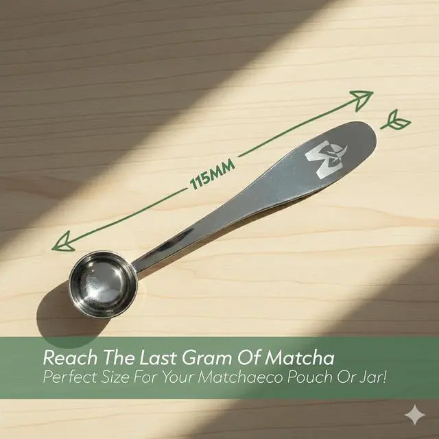 Alt view image 4 of 7 - | 1g Matcha Tea/Coffee Scoop Measuring Spoon | Boxed Matcha Green Tea Powder 1g Scoop | 2.5ml Capacity 1/2 Teaspoon Size | Cutlery Kitchen Utensil Gift | Premium Stainless Steel |