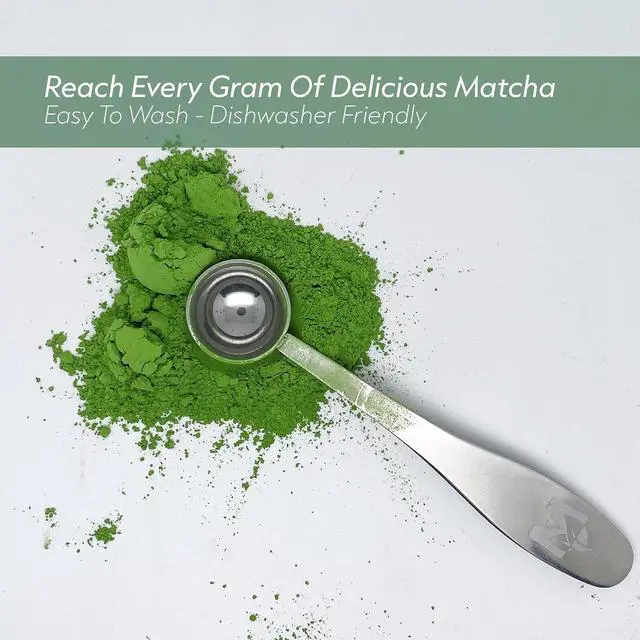 Alt view image 5 of 7 - | 1g Matcha Tea/Coffee Scoop Measuring Spoon | Boxed Matcha Green Tea Powder 1g Scoop | 2.5ml Capacity 1/2 Teaspoon Size | Cutlery Kitchen Utensil Gift | Premium Stainless Steel |