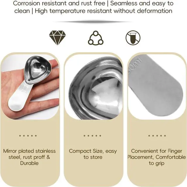 Alt view image 3 of 7 - Hitefu, 2 Packs, Silver,15ml Tablespoon, 30ml Spoon