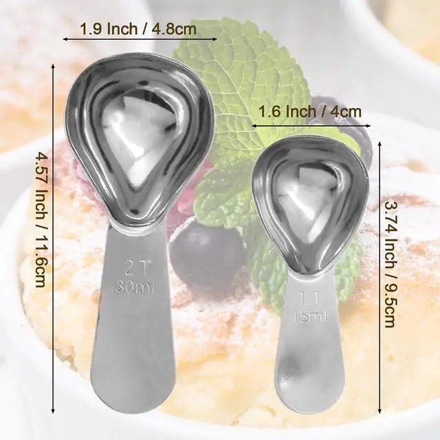 Alt view image 5 of 7 - Hitefu, 2 Packs, Silver,15ml Tablespoon, 30ml Spoon