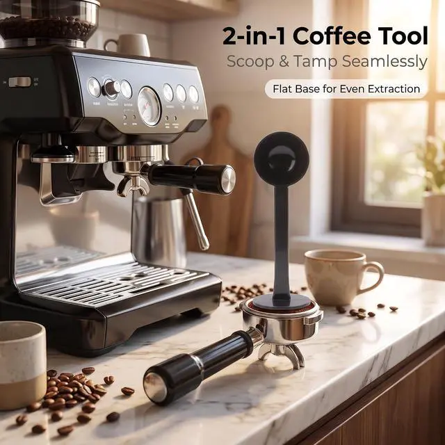 Alt view image 5 of 7 - 2-In-1 Black Espresso Coffee Bean Spoon Tamping Scoop Tamper Tea Tool For Coffee Bean Spoon Coffee Measuring,about Coffee, Tea and Espresso,Coffee Scoops