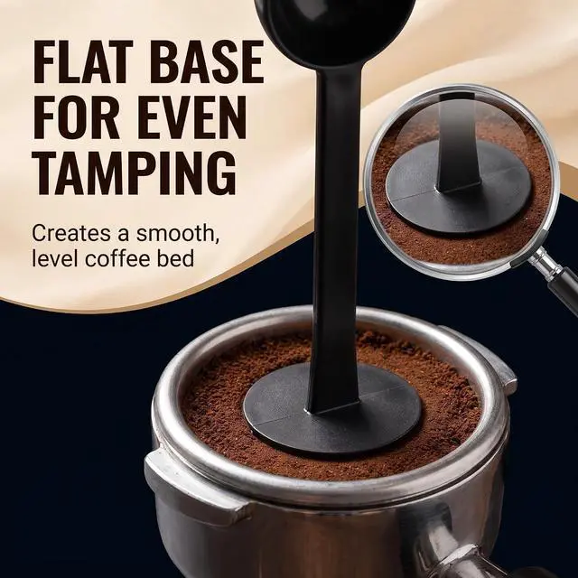 Alt view image 4 of 7 - 2-In-1 Black Espresso Coffee Bean Spoon Tamping Scoop Tamper Tea Tool For Coffee Bean Spoon Coffee Measuring,about Coffee, Tea and Espresso,Coffee Scoops