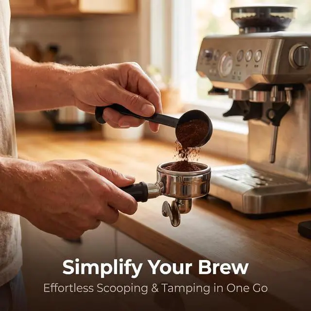 Alt view image 6 of 7 - 2-In-1 Black Espresso Coffee Bean Spoon Tamping Scoop Tamper Tea Tool For Coffee Bean Spoon Coffee Measuring,about Coffee, Tea and Espresso,Coffee Scoops