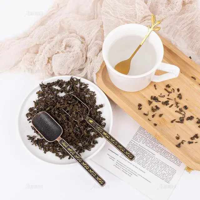 Alt view image 7 of 7 - AUEAR, 2 Pack Vintage Loose Leaf Tea Scoops Coffee Scooper Copper Metal Measuring Shovel Spoons