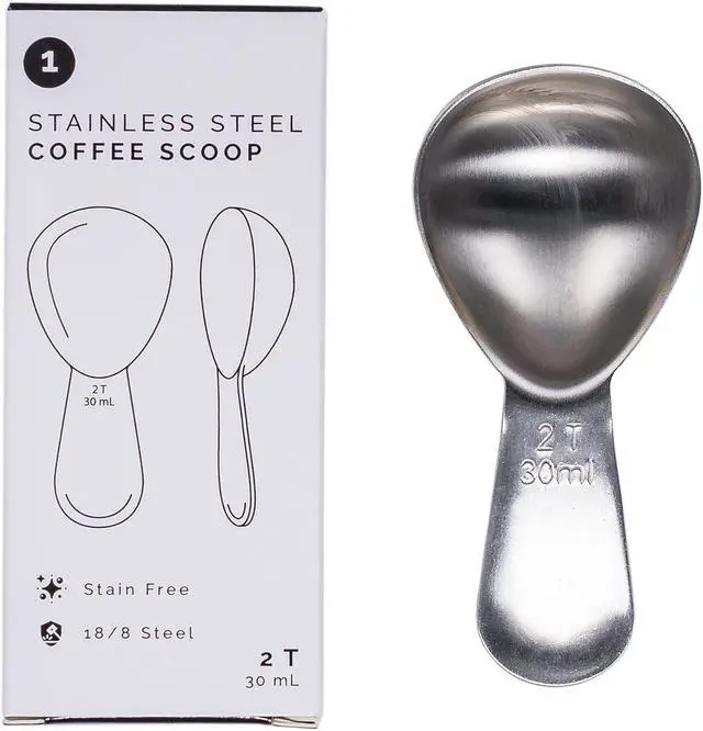 Main image of Coffee Scoop | 2 Tbsp | Brushed Steel, Ergonomic Handle | Stainless Steel