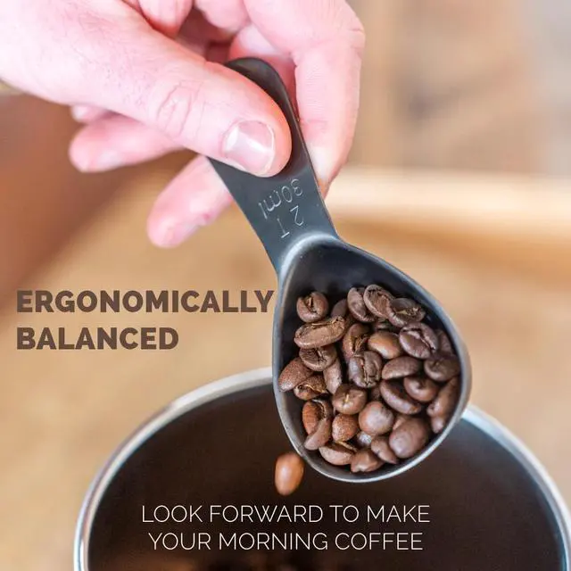 Alt view image 3 of 6 - Coffee Scoop | 2 Tbsp | Brushed Steel, Ergonomic Handle | Stainless Steel