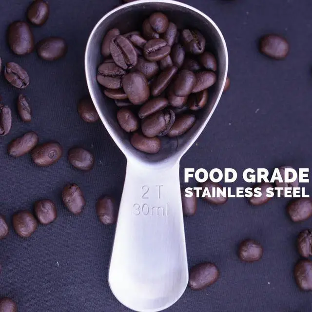 Alt view image 5 of 6 - Coffee Scoop | 2 Tbsp | Brushed Steel, Ergonomic Handle | Stainless Steel