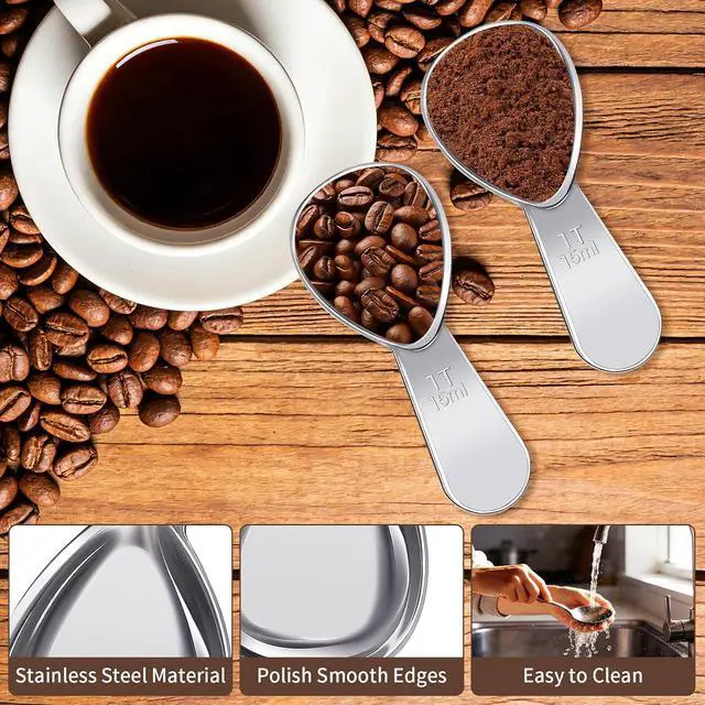 Alt view image 3 of 7 - 3 Pcs Coffee Scoop,1 Tbsp Coffe Spoons for Tea,Sugar,Flour or Coffe
