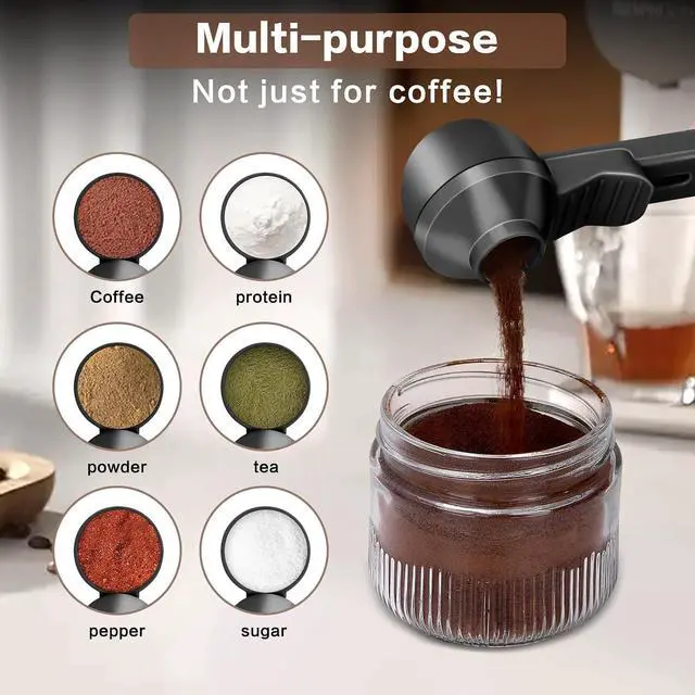 Alt view image 6 of 7 - 2 Tbsp Coffee Scoop with Built-in Funnel, Mess-Free Ground Coffee