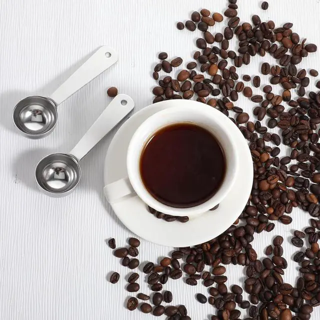 Alt view image 4 of 7 - 2 Pcs Coffee Scoop 1 Tablespoon, Long Handle Measuring Tablespoon, Stainless Steel Coffee Spoons, 1 tbsp Measuring Spoons for Ground-Coffee, Milk, Spice Jar, Cooking Baking (4.3 Inch, 15ml)