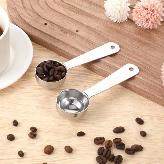 Alt view image 6 of 7 - 2 Pcs Coffee Scoop 1 Tablespoon, Long Handle Measuring Tablespoon, Stainless Steel Coffee Spoons, 1 tbsp Measuring Spoons for Ground-Coffee, Milk, Spice Jar, Cooking Baking (4.3 Inch, 15ml)