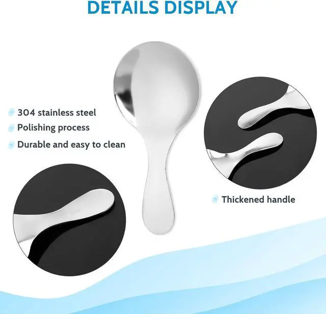 Alt view image 3 of 7 - 5 PCS Short Handle Spoons Silver Mini Scoops Stainless Spoons for Canisters Small Coffee Scoops Candy Scoops for Condiments Tea Desserts Coffee