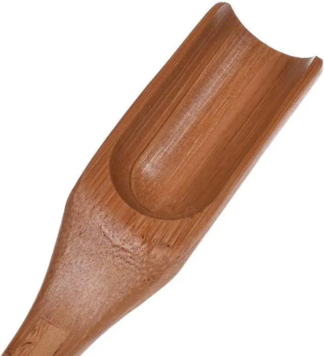 Alt view image 2 of 6 - 3 Pieces Wooden Loose Tea Scoops, Natural Bamboo Wood Spoons for Scooping Coffee Powder, Spices and Condiments, Long Handle 7"
