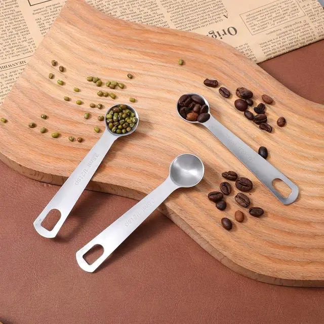 Alt view image 6 of 7 - 3 Pcs 1/2 Teaspoon (1/2 tsp, 2.5 ml, 2.5cc, 1/12 oz) Measuring Spoons, Stainless Steel Single Measuring Spoon Tablespoon Metal Measure Scoop for Coffee Grains Kitchen Cooking