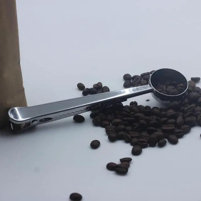 Alt view image 3 of 4 - Stainless Steel Coffee Scoop with Clip, 2-Pack 1 Tbsp Measuring Spoon
