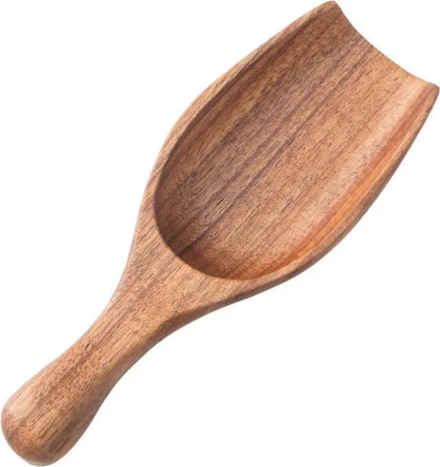 Main image of Large Wooden Scoop 1PCS - 6.3Inches Wood Scoop for Coffee Bean Sugar Tea Powder Bath Salt Laundry Detergent, Multipurpose Kitchen Flour Scoop for Big Jars Canisters