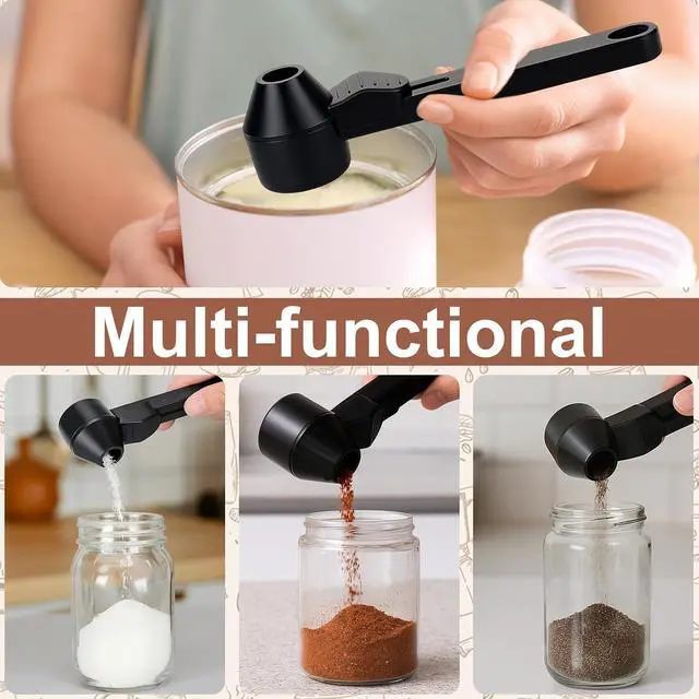Alt view image 7 of 7 - Palksky Coffee Scoop & Funnel for Reusable K Cup Refillable Coffee Pods, 2 Tablespoon Slide Coffee Measuring Funnel Scooper,1PCS