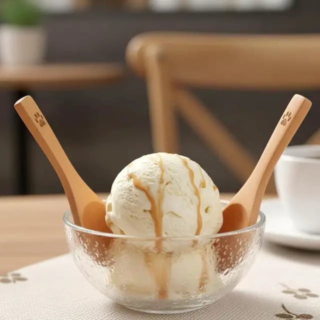 Alt view image 5 of 7 - 6 Pack Cute Mini Wood Teaspoons Small Wooden Spoons Tiny Wooden Spoons Handmade Pet Claw Tiny Nature Scoops for Honey Sugar Spice Coffee Tea Ice Cream Condiments and Jars