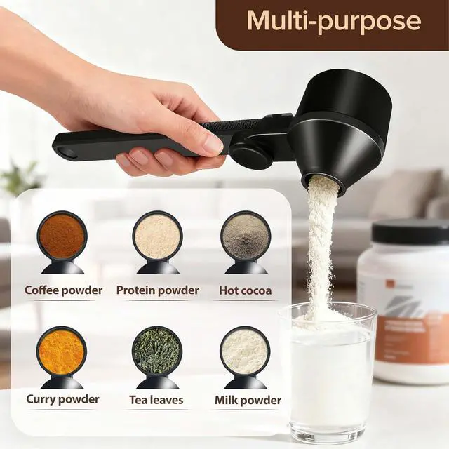 Alt view image 5 of 7 - Coffee Scoop Funnel for Ground Coffee, Protein & Cocoa Powder, 2 Tbsp