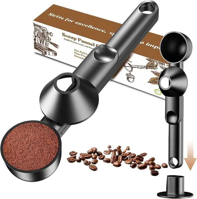 Main image of Coffee Scoop with Funnel for Ground Coffee, Protein Powder & Tea, 2 Tbsp
