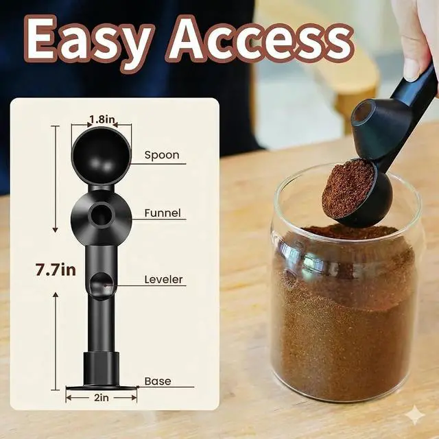 Alt view image 6 of 7 - Coffee Scoop with Funnel for Ground Coffee, Protein Powder & Tea, 2 Tbsp