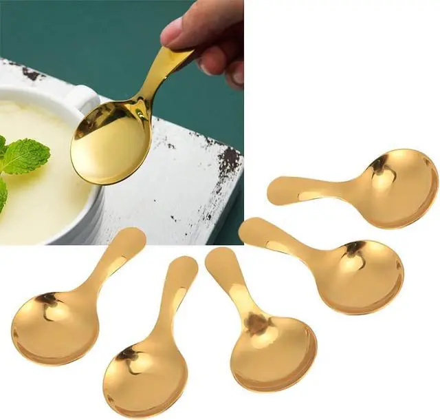 Main image of Watris Veiyi 5PCS Short Handle Spoons for Sugar Condiments Coffee Tea