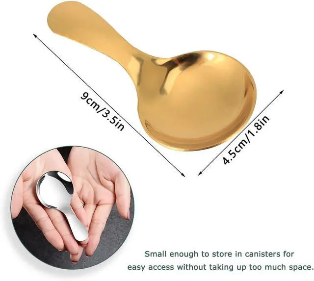 Alt view image 2 of 7 - Watris Veiyi 5PCS Short Handle Spoons for Sugar Condiments Coffee Tea